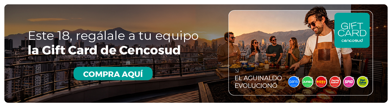 El aguinaldo evolucion&oacute;, todo Cencosud dentro de una Gift Card.
