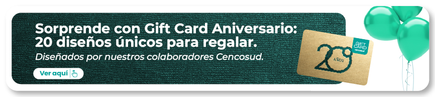 20 a&ntilde;os celebrando contigo | Gift Card Cencosud