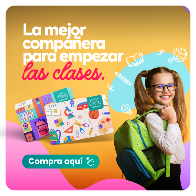 Haz especial esta vuelta a clases con Gift Card. Un regalo perfecto para empezar el a&ntilde;o escolar. 