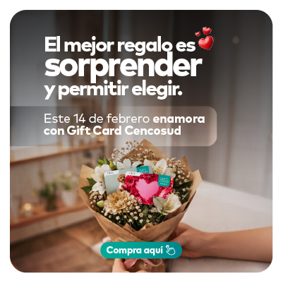 Este 14 de febrero enamora con Gift Card. El mejor regalo es sorprender y permitir elegir.