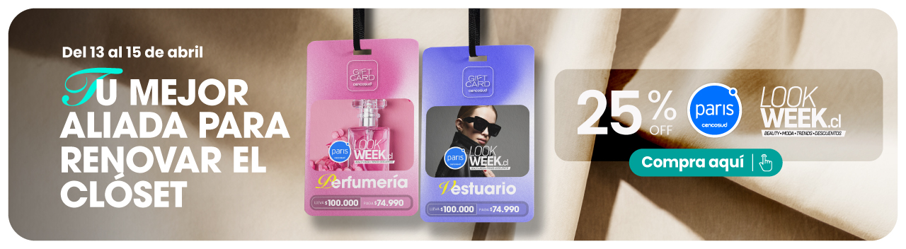 En este Look Week compra Gift Card con descuento | Gift Card Cencosud
