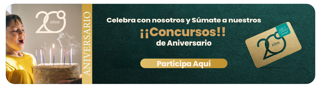 Concursa en nuestro Aniversario Gift Card.