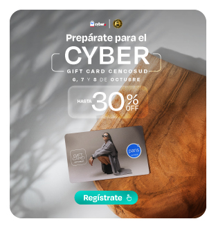 Regístrate ahora y compra más fácil en Cyber.