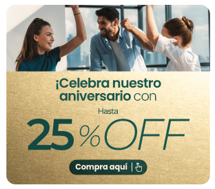 Celebra nuestro aniversario con Gift Cards de hasta 25% OFF.